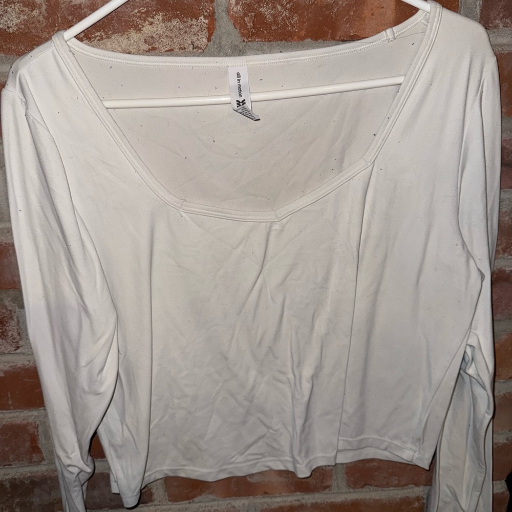 All in Motion Cream Long Sleeve Women's Top